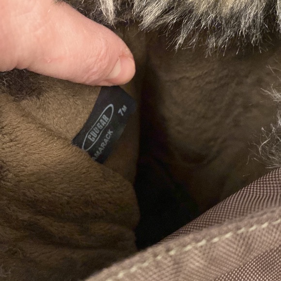 Cougar fur lined leather snow boots - Picture 8 of 9